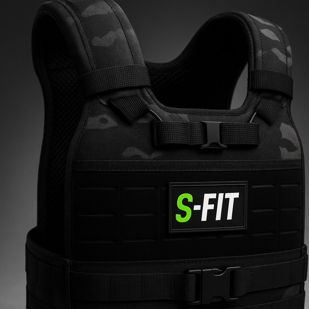 S-Fit Weighted Vest Camo Black